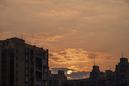 Modern residence at dusk