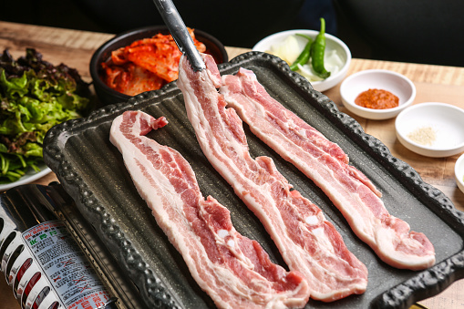 Grilled Korean pork belly