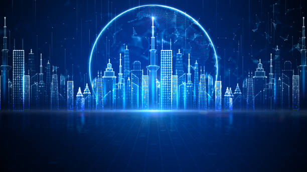 istock Smart City Of Cyberspace And Metaverse, Technology Digital Network Connection, Social Network Connection, Blue Abstract Background Concept. 3d Rendering 1415513869