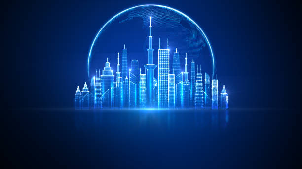istock Smart City Of Cyberspace And Metaverse, Technology Digital Network Connection, Social Network Connection, Blue Abstract Background Concept. 3d Rendering 1415513871