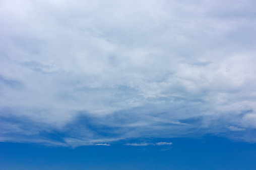 Boundaries between clouds and sky.