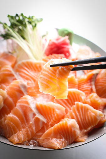 Japanese sashimi and sushi