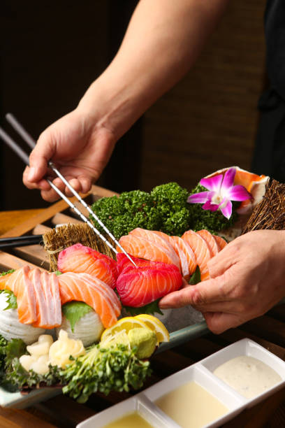 istock Japanese sashimi and sushi 1415515202