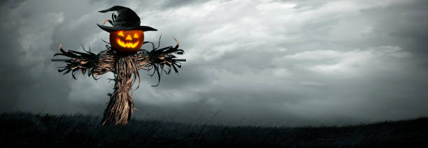 3D rendering of a scarecrow isolated on white background