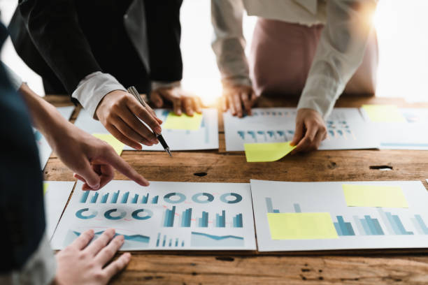 istock Business People Planning Strategy Analysis from financial document report, Office Concept 1415520954