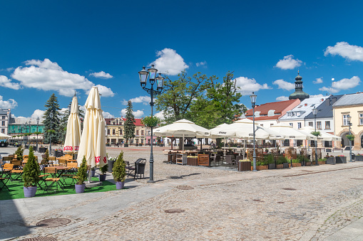 Krosno, Poland - June 12, 2022: Market Square (Kronienski Rynek).