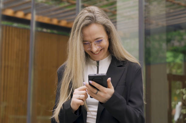 istock Happy woman communicates via online video call. 1415526243
