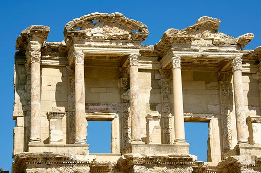 Celsus Library building from Roman archaeological site Ephesus in izmir, Turkey.