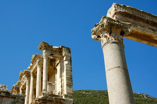 Celsus Library building from Roman archaeological site Ephesus in izmir, Turkey.