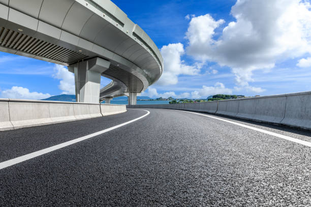 istock Asphalt road and bridge scenery 1415532074