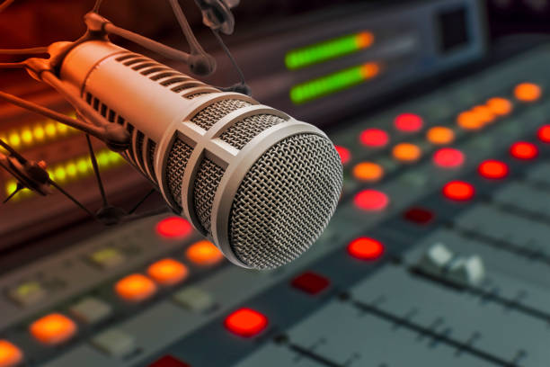 istock Professional microphone and sound mixer 1415532239