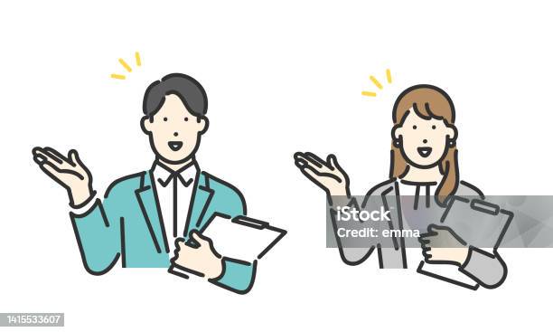 Explaining To Customer Business People Explaining To Customers Stock Illustration - Download ...