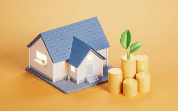 istock Residential house with investment concept, 3d rendering. 1415538316
