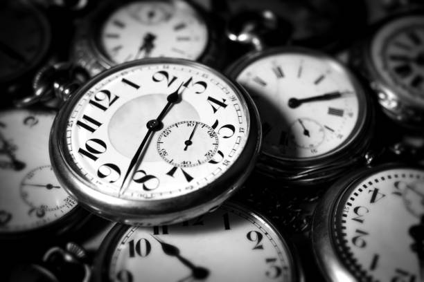istock Vintage watches collection in black and white. 1415540270