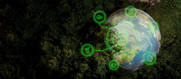 istock Eco Sustainability Green Business Sustainability Illustrative Banner Background 3D Rendering 1415543765