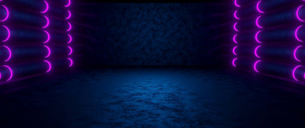istock OuterSpace Metallic Reflective Studio Room Dark Blue Illustrative Banner Background Wallpaper Futuristic Architechture 1415544909