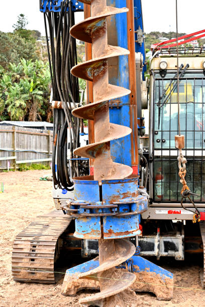 istock Industrial post hole digger or earth borer 1415546828