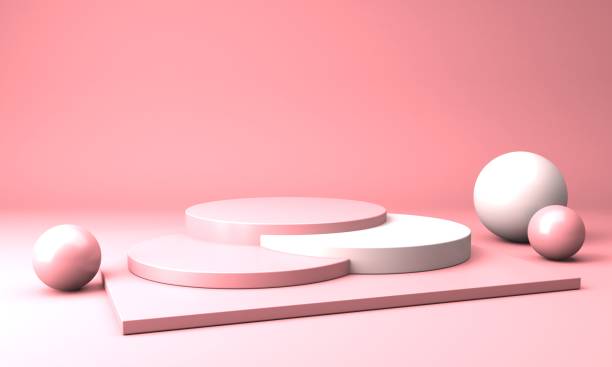 istock Abstract scene podium mockup. Award ceremony concept 1415548478
