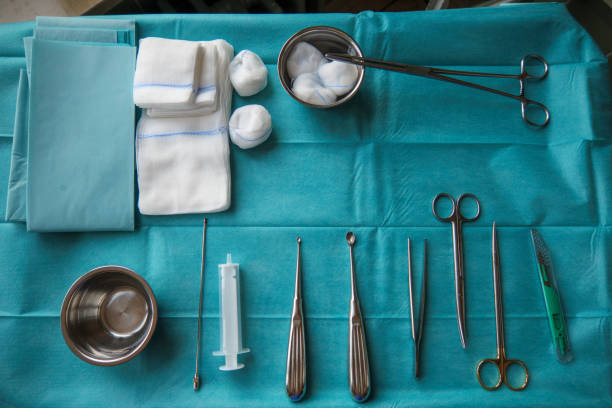 istock some surgical instruments for abscess splitting are lying on an operating table 1415549335