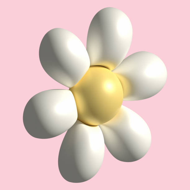 istock 3d daisy flower in cartoon style. Cute white chamomile. 3d rendering spring illustration. Suitable for decoration of festive decor, parties, products, banners of social networks and websites. 1415556352