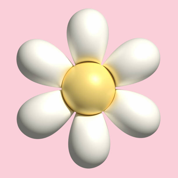 istock 3d daisy flower in cartoon style. Cute white chamomile. 3d rendering spring illustration. Suitable for decoration of festive decor, parties, products, banners of social networks and websites. 1415556359
