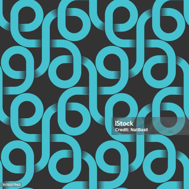 Loop Pattern Background Game Geometric Blue Loops Seamless Pattern Stock Illustration - Download ...