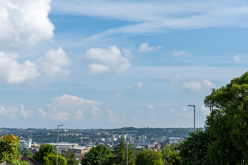 View over Bradford, Yorkshire, England, UK.