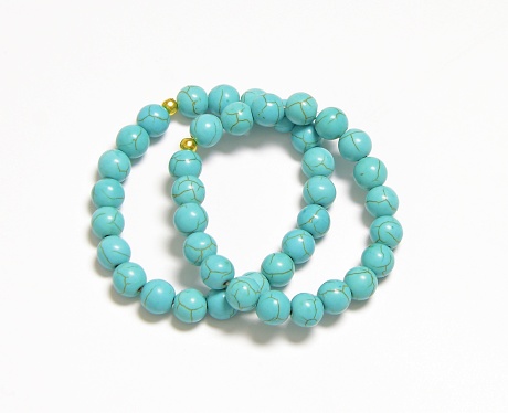 bracelet adorned with colored crystals4 mm turquoise natural stone bracelet