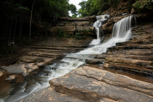 istock Motion blur of waterfall. 1415576886
