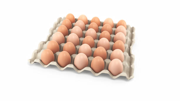 istock 30 Eggs Brown Clipping path in Carton 1415578103