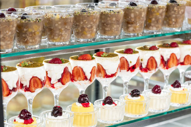 istock Turkish desserts from a buffet line in hotel 1415578762