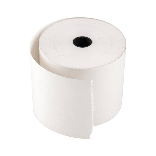 istock Paper roll for use in cashier machine, refill. Isolated. 1415581087