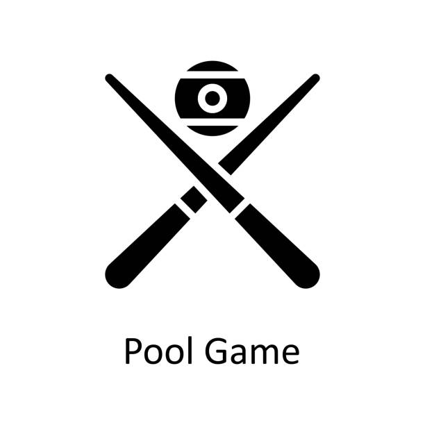 Pool Game vector solid Icon Design illustration. Sports And Awards Symbol on White background EPS 10 File Pool Game vector solid Icon Design illustration. Sports And Awards Symbol on White background EPS 10 File pool cue stock illustrations