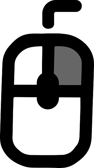 Click Computer Mouse Cartoon The Illustration Of A White Computer Mouse Clicking Right Button A ...
