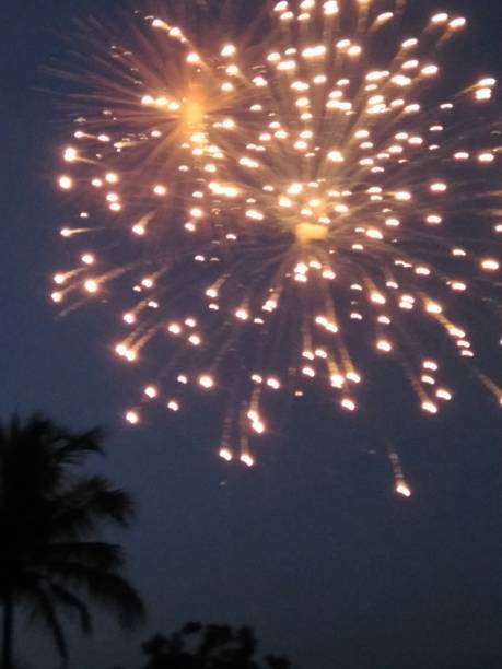 istock Fireworks Lights visible  at the festival season 1415594549