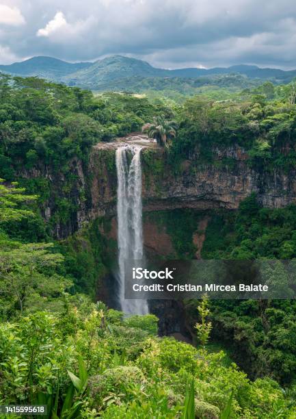 Chamarel Waterfall In Mauritius Int He Summer Season Stock Photo - Download Image Now