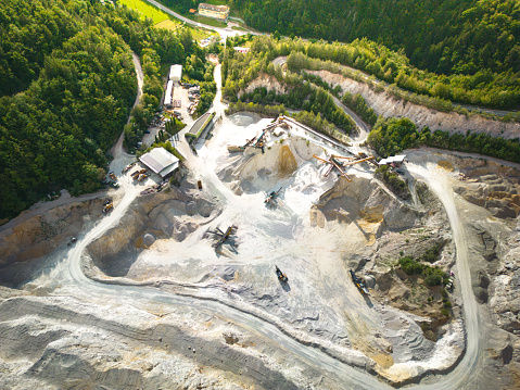 The gabbro quarry in the Radautal, Harz, Lower Saxony, Germany, Europe