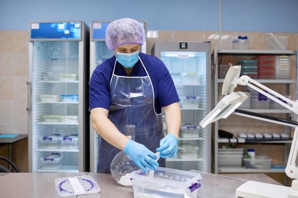 istock A laboratory worker checks the condition of the samples before testing 1415609866