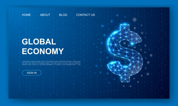 istock Dollar 3d polygonal website template. Economy design illustration concept. Low poly Finance symbol for homepage, promotion banner design. 1415610168