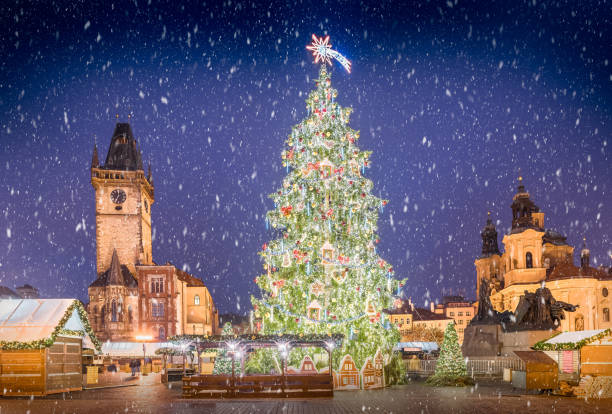 prague at christmass time, czech republic - prague christmas bildbanksfoton och bilder