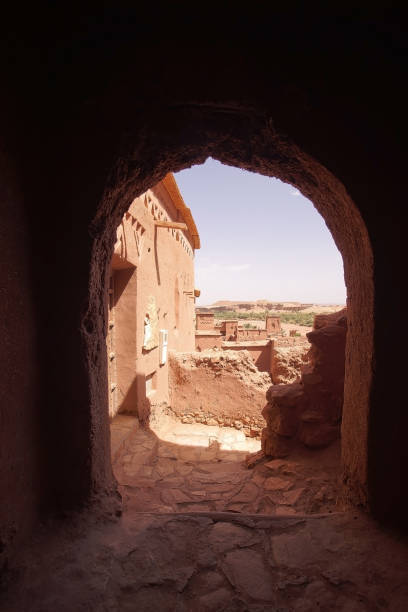 istock arch against the light, mediterranean architecture, earthen architecture, mud, rammed earth. 1415616544