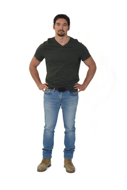 istock full portrait of a man on white background 1415622141