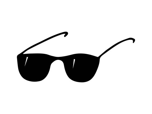 Hand drawn doodle sunglasses. Vector clipart. Summer accessory. Hand drawn doodle sunglasses. Vector clipart. Summer accessory. black and white eyeglasses clip art stock illustrations