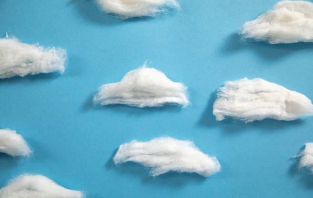 istock Cotton on the blue background. 1415624565