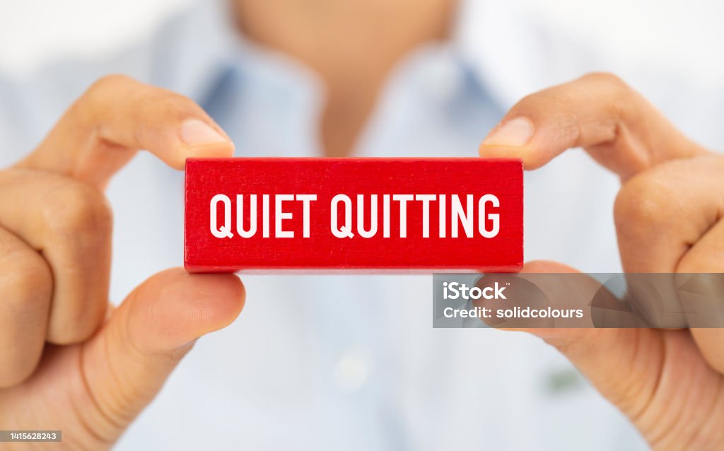Quiet Quitting New quitting a job trend. Quitting a Job Stock Photo