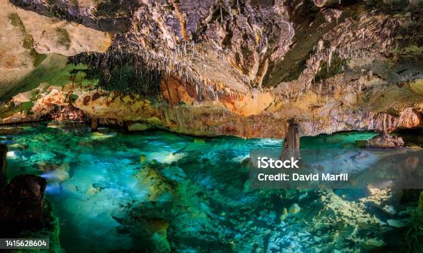Cova De Saigua Menorca Stock Photo - Download Image Now - Cave, Minorca, Water