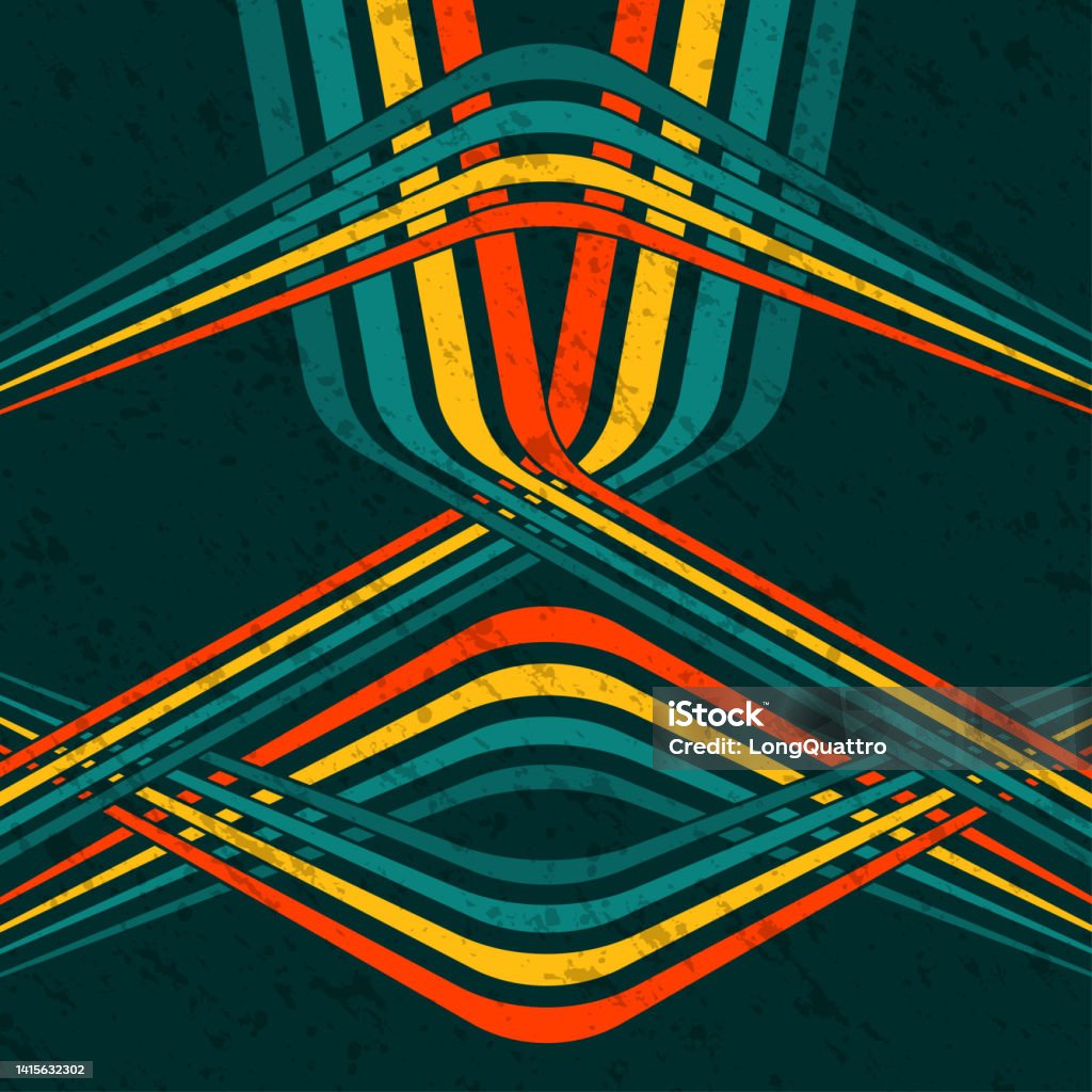 Retro Ranlines Retro Lines Set Design Background Stock Illustration - Download Image ...