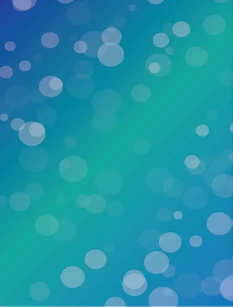 Vector illustration of blue green gradient abstract background with transparent white circles
