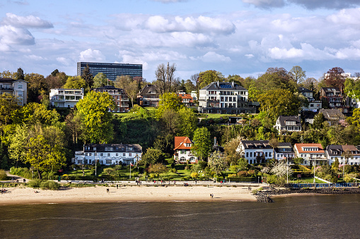 Hamburg, Germany. Seafront houses view