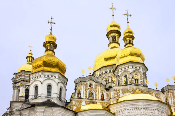 istock Kiev, Ukraine. Cupolas of Pechersk Lavra Monastery 1415634257